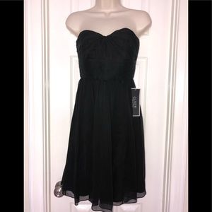 JCrew Crepe Black strapless short dress